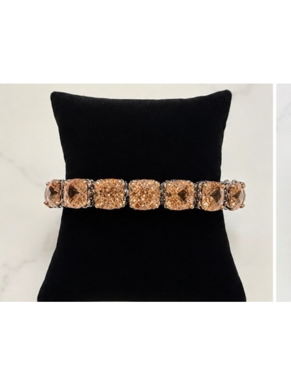 Vintage Park Lane Champagne Stone Silver Tone Bracelet